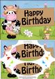 A5 Milly Moo Cow Birthday Scallop Corners and Pyramage