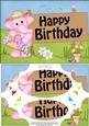 A5 Lola Elephant Birthday Scallop Corners and Pyramage
