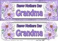Large Dl Mothers Day Grandma Daisies Floral 3D Decoupage
