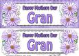 Large Dl Mothers Day Gran Daisies Floral 3D Decoupage