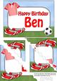 5x7 Football Birthday Ben Scallop Corner Stacker
