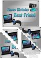 5x7 Gadgets N Gizmos Birthday Friend Scallop Corner Stacker