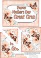 5x7 Flowers & Butterflies Mothers Day Great Gran