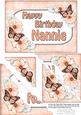 5x7 Flowers & Butterflies Birthday Nannie