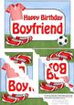 5x7 Football Birthday Boyfriend Scallop Corner