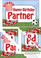 5x7 Football Birthday Partner Scallop Corner