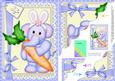 A5 Lola Elephant's Bunny Ears Scallop Corner Stacker