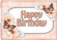 A4 Birthday Flowers & Butterflies Card Topper