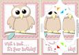 A5 What a Hoot Owl Birthday Scallop Corners and Pyramage