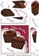 Chocolate Birthday Fan Pyramage Topper