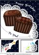 Chocolate Birthday Fan Pyramage Topper
