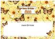 Birthday Ann Floral Butterflies Large Dl Insert