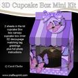 3D Butterflies Milk Carton Cupcake or Treat Box Mini Kit