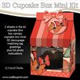 3D Butterflies Milk Carton Cupcake or Treat Box Mini Kit