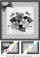 8 x 8 Pretty Viola Scalloped Corner Topper