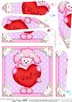 Bon Bon Poodle Dog's Heart Fan Pyramage Topper