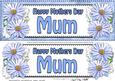 Large Dl Mothers Day Mum Daisies Floral 3D Decoupage