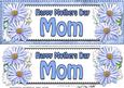 Large Dl Mothers Day Mom Daisies Floral 3D Decoupage