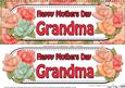 Large Dl Mothers Day Grandma Roses Card & 3D Decoupage