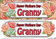 Large Dl Mothers Day Granny Roses Card & 3D Decoupage