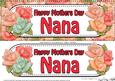 Large Dl Mothers Day Nana Roses Card & 3D Decoupage