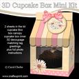 3D Daisies Milk Carton Cupcake or Treat Box Mini Kit