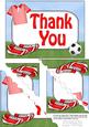 5x7 Football Thank You Scallop Corner Stacker