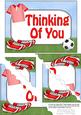 5x7 Football Thinking of You Scallop Corner Stacker