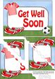 5x7 Football Get Well Soon Scallop Corner Stacker