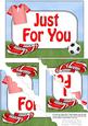 5x7 Football Just for You Scallop Corner Stacker