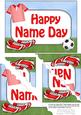 5x7 Football Name Day Scallop Corner Stacker