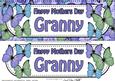 Large Dl Mothers Day Granny Floral Butterflies 3D Decoupage