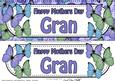 Large Dl Mothers Day Gran Floral Butterflies 3D Decoupage