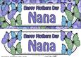 Large Dl Mothers Day Nana Floral Butterflies 3D Decoupage
