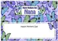 Mothers Day Nana Butterflies Large Dl Matching Insert