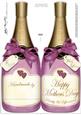 Large Dl Mothers Day Champagne Bottle Shaped Card