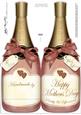 Large Dl Mothers Day Champagne Bottle Shaped Card