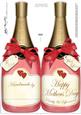 Large Dl Mothers Day Champagne Bottle Shaped Card