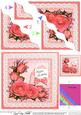 Birthday Roses Lace N Pearls Wavy Corner Side Stacker