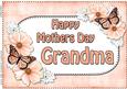 A4 Mothers Day Grandma Flowers & Butterflies Card Topper