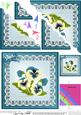 Pansy on Butterfly Lace Scallop Corner Side Stacker