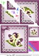 Pansy on Butterfly Lace Scallop Corner Side Stacker