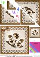 Pansy on Butterfly Lace Scallop Corner Side Stacker