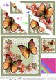 Butterflies and Flowers on Lace Wavy Corner Side Stacker