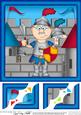 8 x 8 Bert the Knight Scalloped Corner Topper