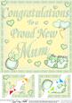 8 x 8 New Baby Mum Scalloped Corner