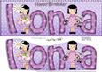 Girlz Birthday Iona Large Dl Quick Card 3D Decoupage
