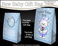 3D Teddy Ed's Rose New Baby Boy Gift Bag Mini Kit
