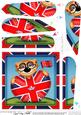 Frank Meerkat Union Jack Flag Heart Fan Pyramage Topper
