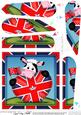 Milly Moo Cow Union Jack Flag Heart Fan Pyramage Topper